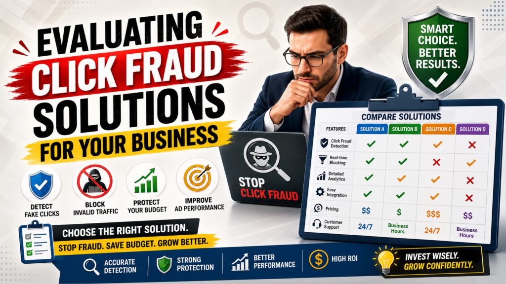 Evaluating click fraud solutions for business