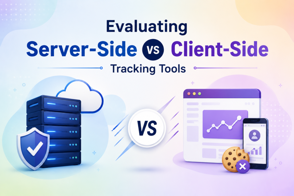 Server-side vs client-side comparison graphic