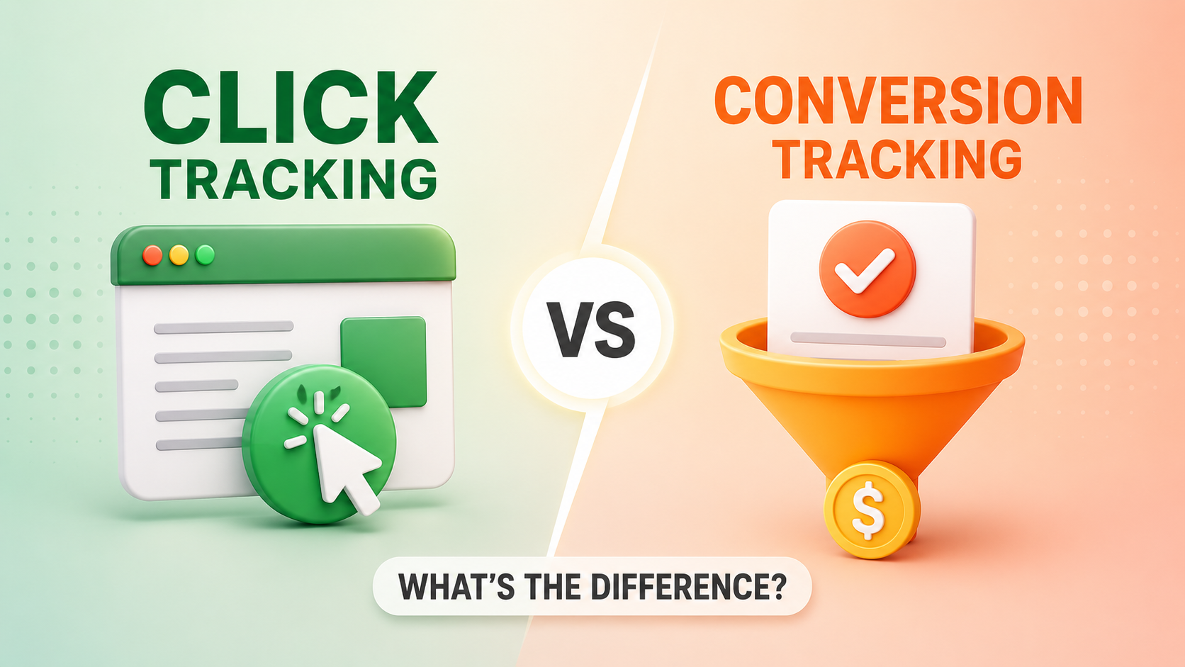 Click tracking vs conversion tracking comparison