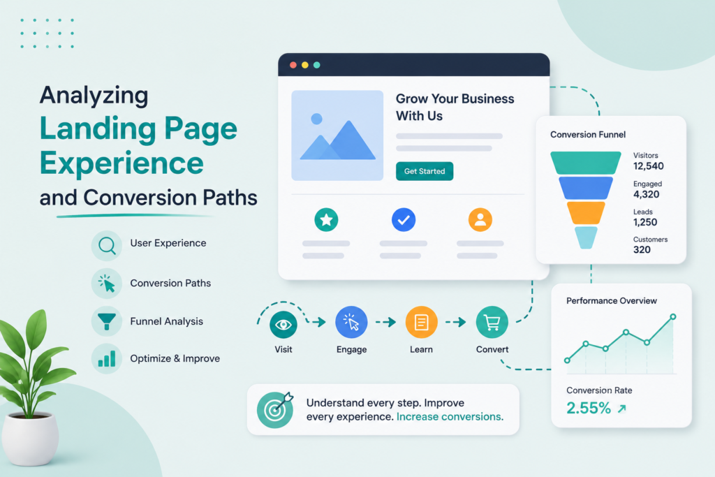 Landing page analytics and optimization