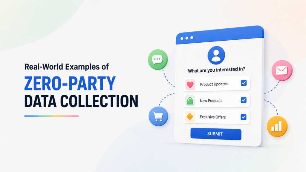 Zero party data collection interface